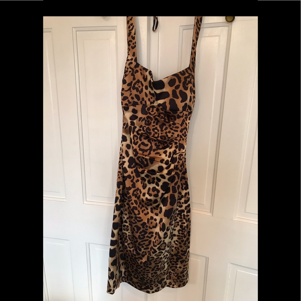 Caché midi cheetah dress